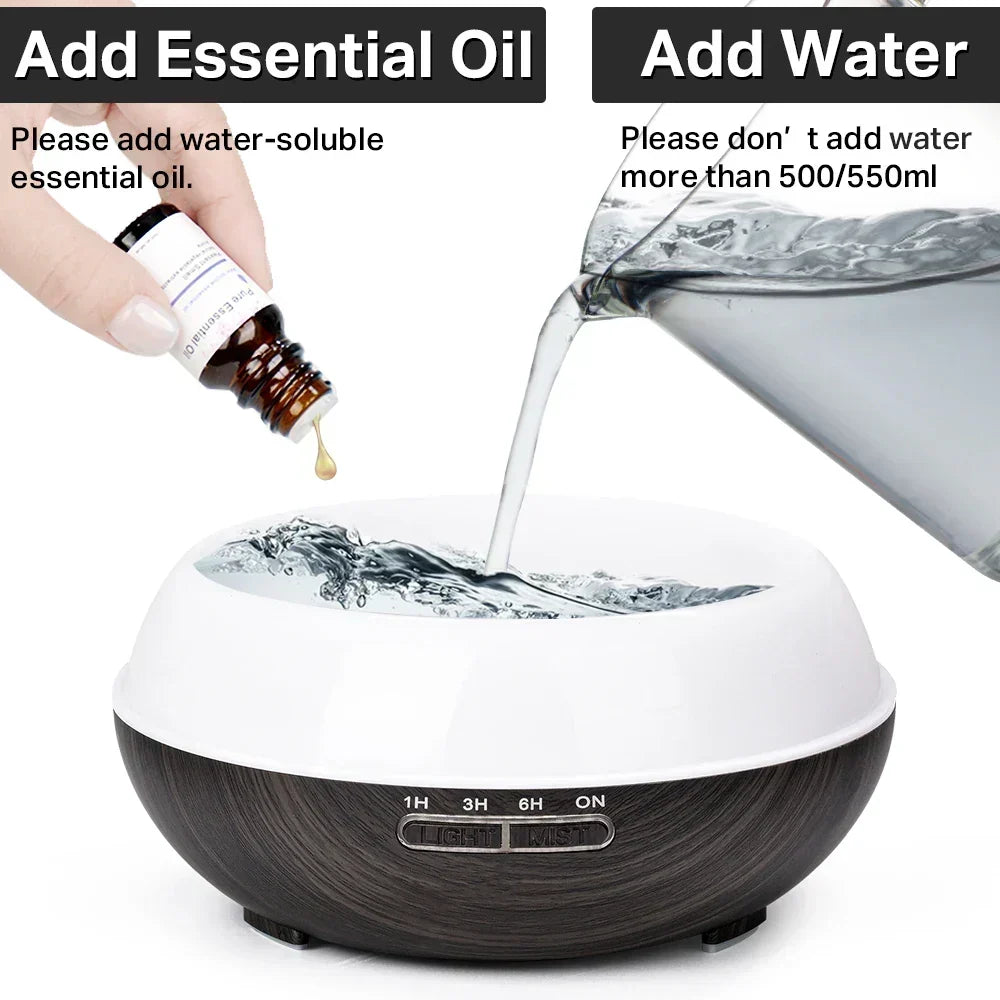 Wood Grain Aromatherapy Essential Oil Diffuser