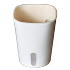 Self Watering Plastic Flower Pot in White