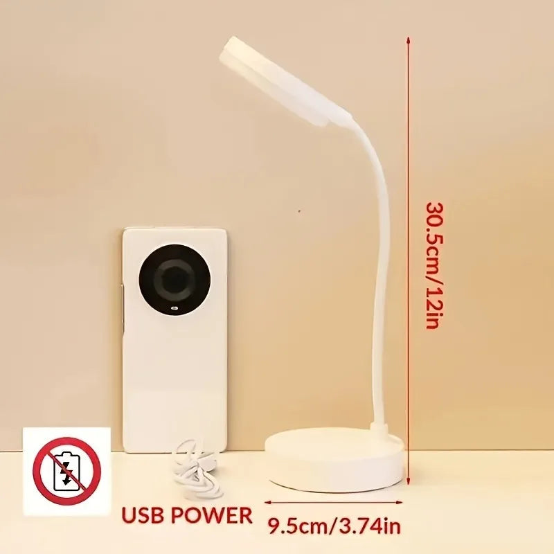 LED Desk Lamp with 3-Level Dimmer and USB Power