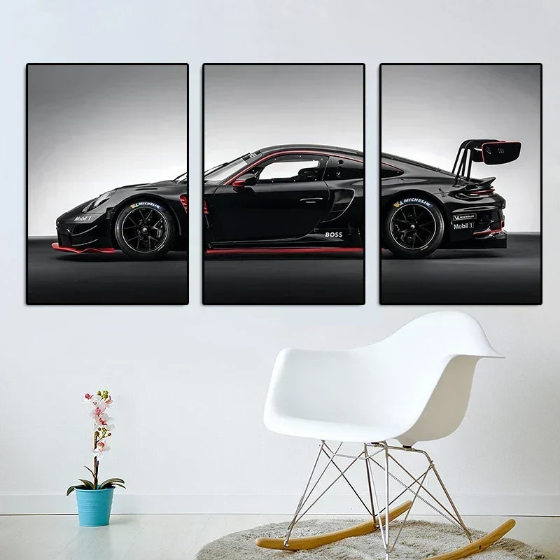 Vintage Industrial Car Series Canvas Art Poster Set