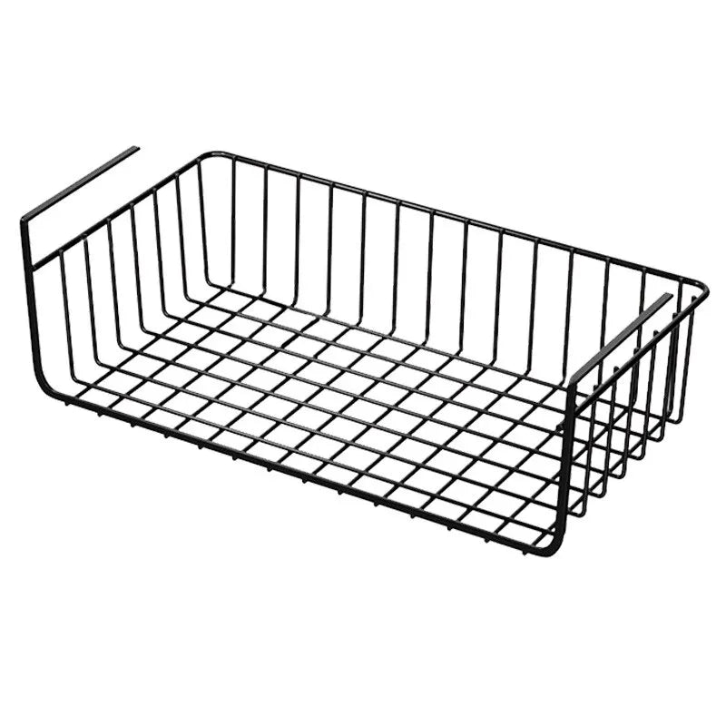 Large Capacity Iron Hanging Basket for Wardrobe Storage