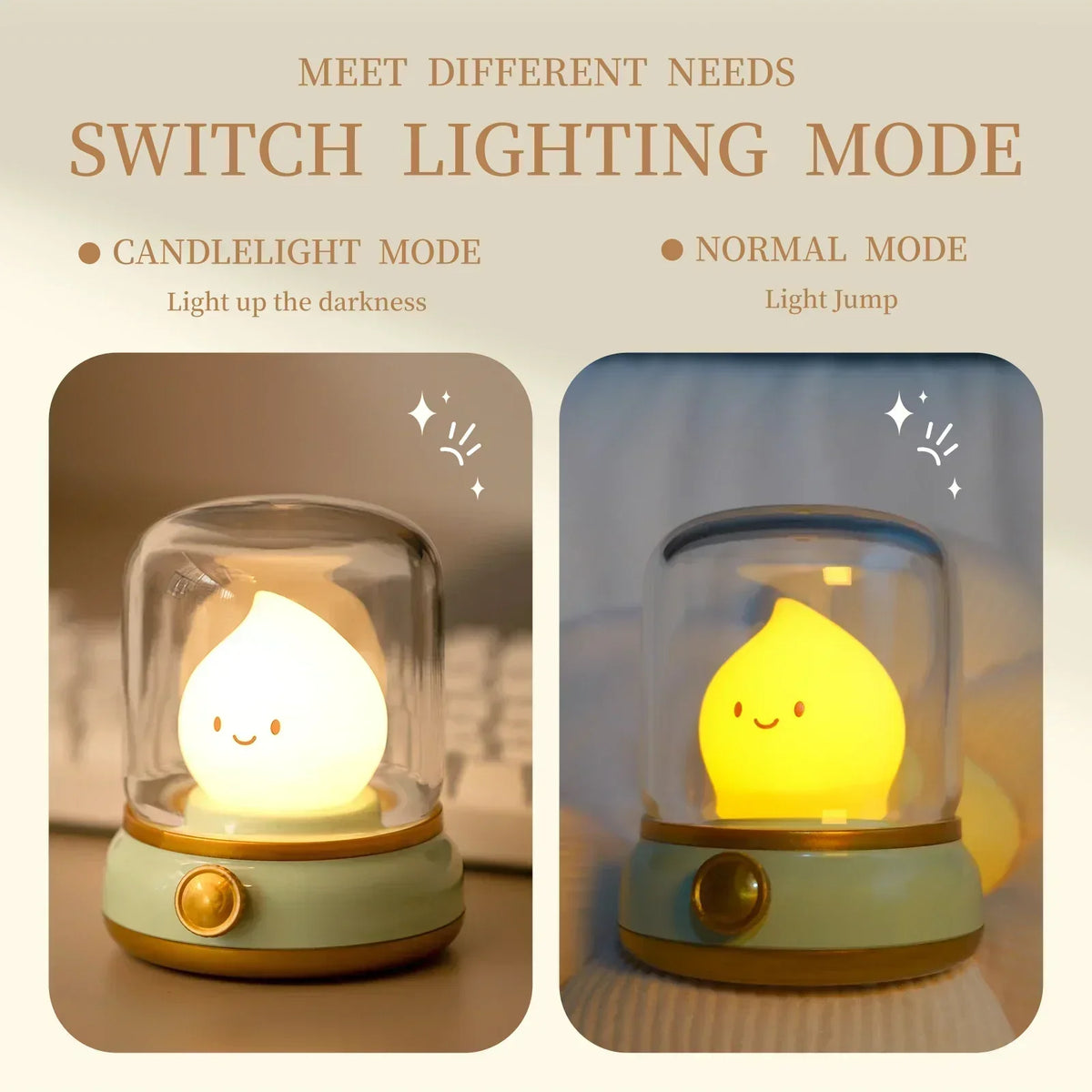Cute LED Night Lamp Portable Cartoon Table Lamp