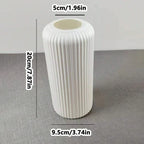 Striped Plastic Bud Vase for Flowers Decorative Display