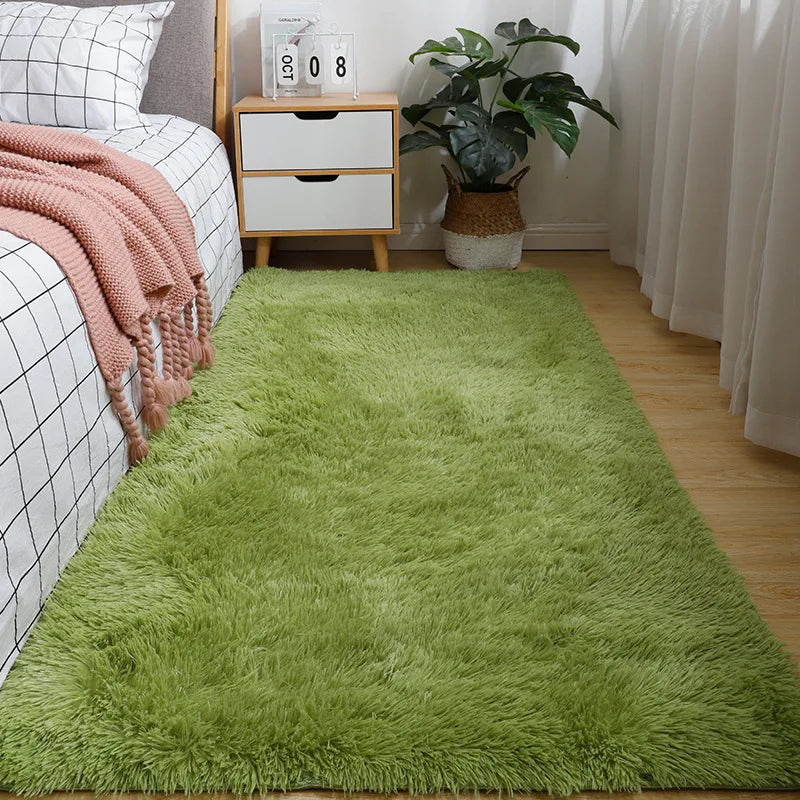 Solid Color Polyester Bedside Blanket for Girls