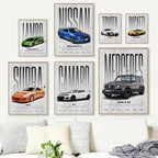 W16 750S Canvas Painting Sports Car Wall Art