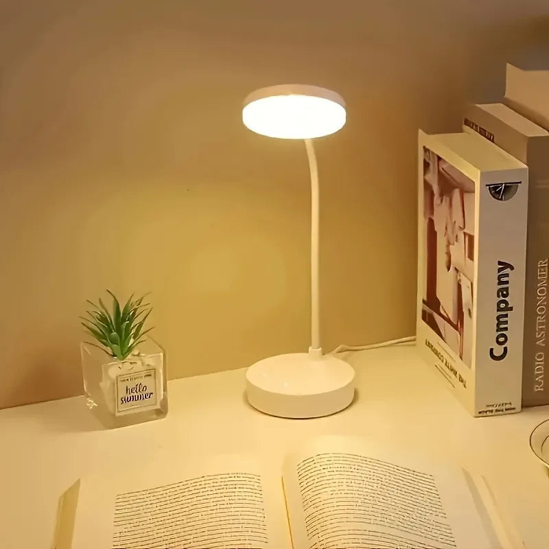 LED Desk Lamp with 3-Level Dimmer and USB Power