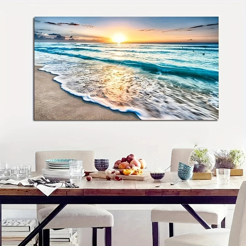 Beach Sunset Canvas Print for Home Decor