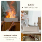 Essential Oil Diffuser with Flame Effect and Night Light
