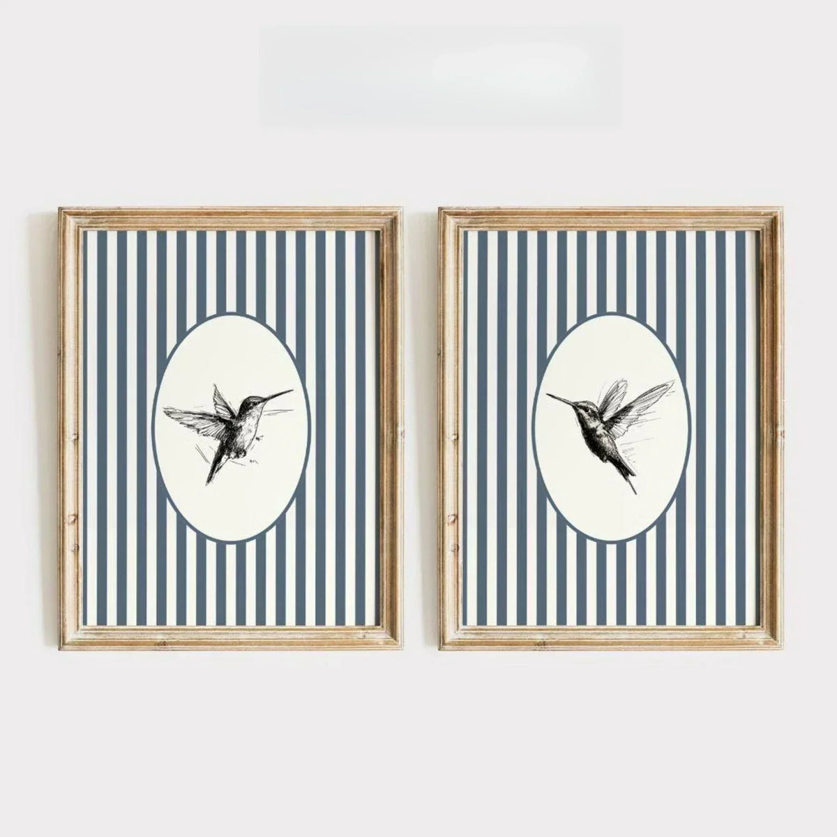 Retro Hummingbird Canvas Prints for Home Decor
