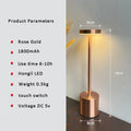Black Metal LED Table Lamp with Touch Control