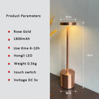 Black Metal LED Table Lamp with Touch Control