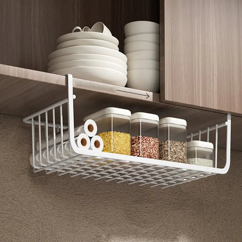 Large Capacity Iron Hanging Basket for Wardrobe Storage
