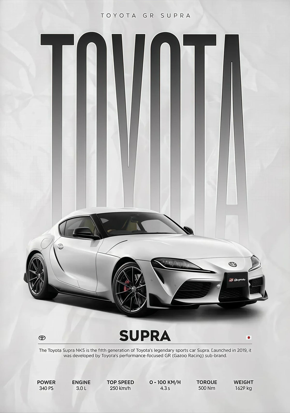 W16 750S Canvas Painting Sports Car Wall Art