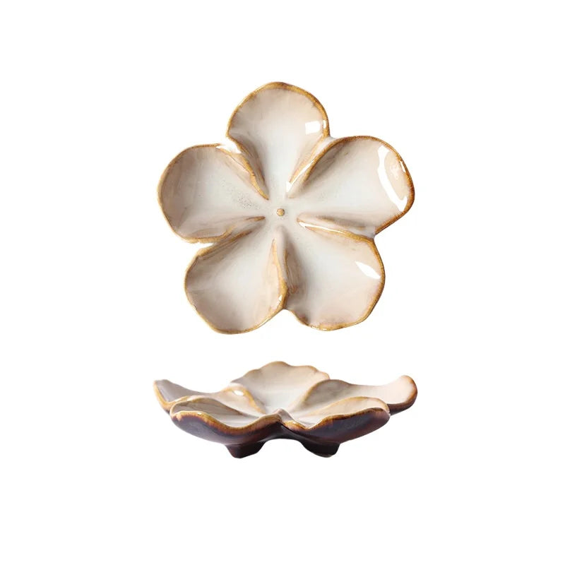 Vintage Flower Shaped Ceramic Dipping Sauce Dish