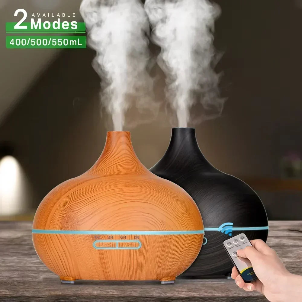 Wood Grain Aromatherapy Essential Oil Diffuser