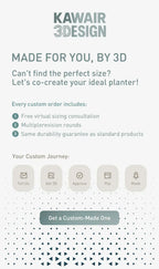 Biodegradable 3D Printed Plant Pot for Home Decor