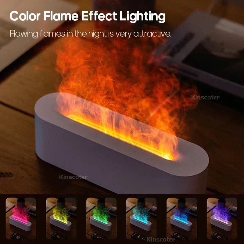 Essential Oil Diffuser with Flame Effect and Night Light