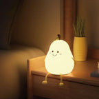 Pear Shaped Silicone Night Light for Kids USB Rechargeable