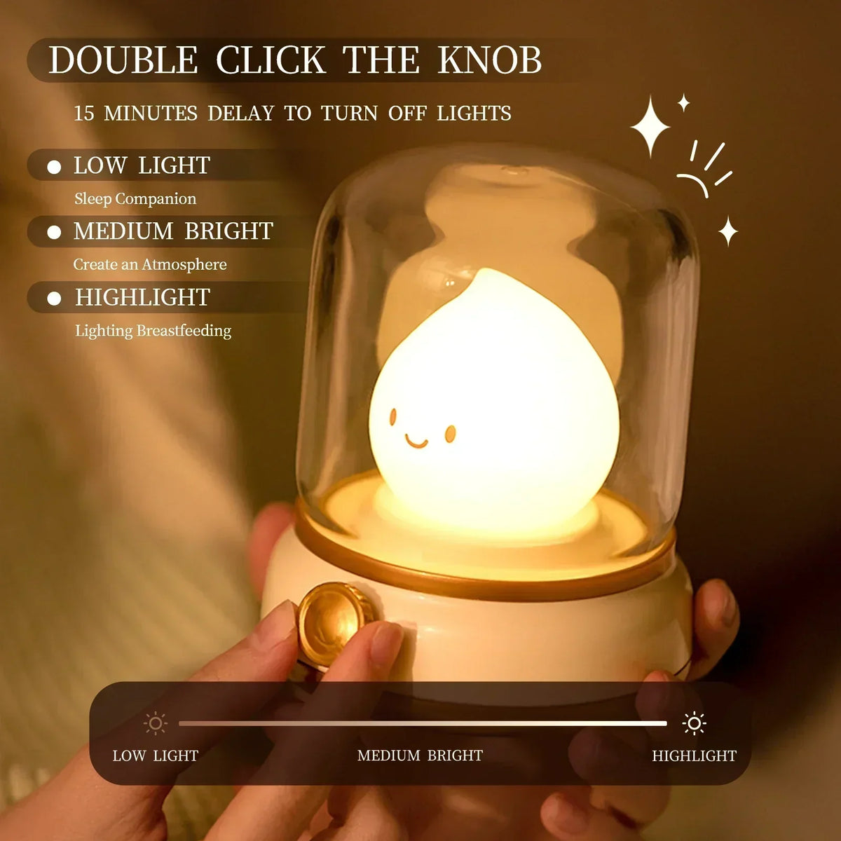 Cute LED Night Lamp Portable Cartoon Table Lamp