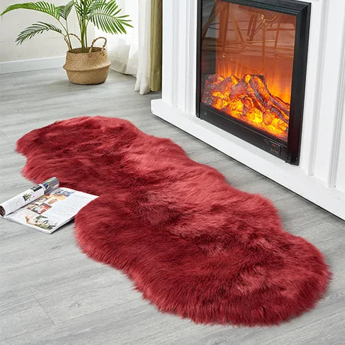 FORSWAN Soft White Faux Fur Area Rug for Kids and Adults