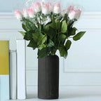 Striped Plastic Bud Vase for Flowers Decorative Display