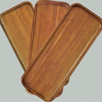 Wooden Food Tray Round Rectangle Snack Plate