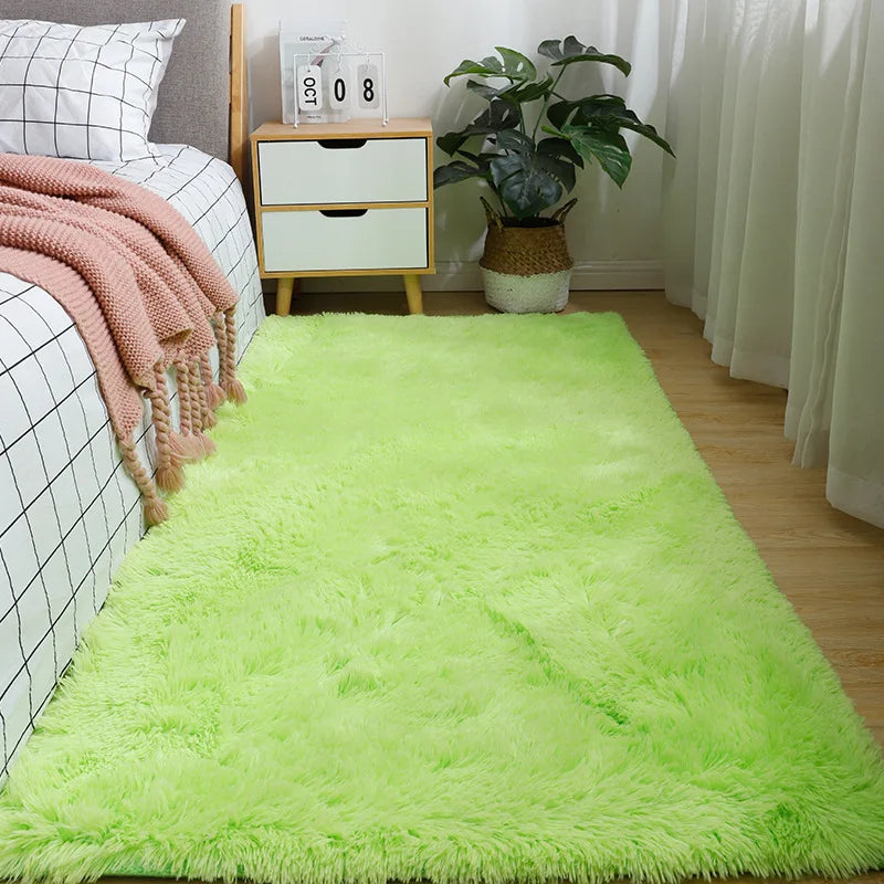 Solid Color Polyester Bedside Blanket for Girls
