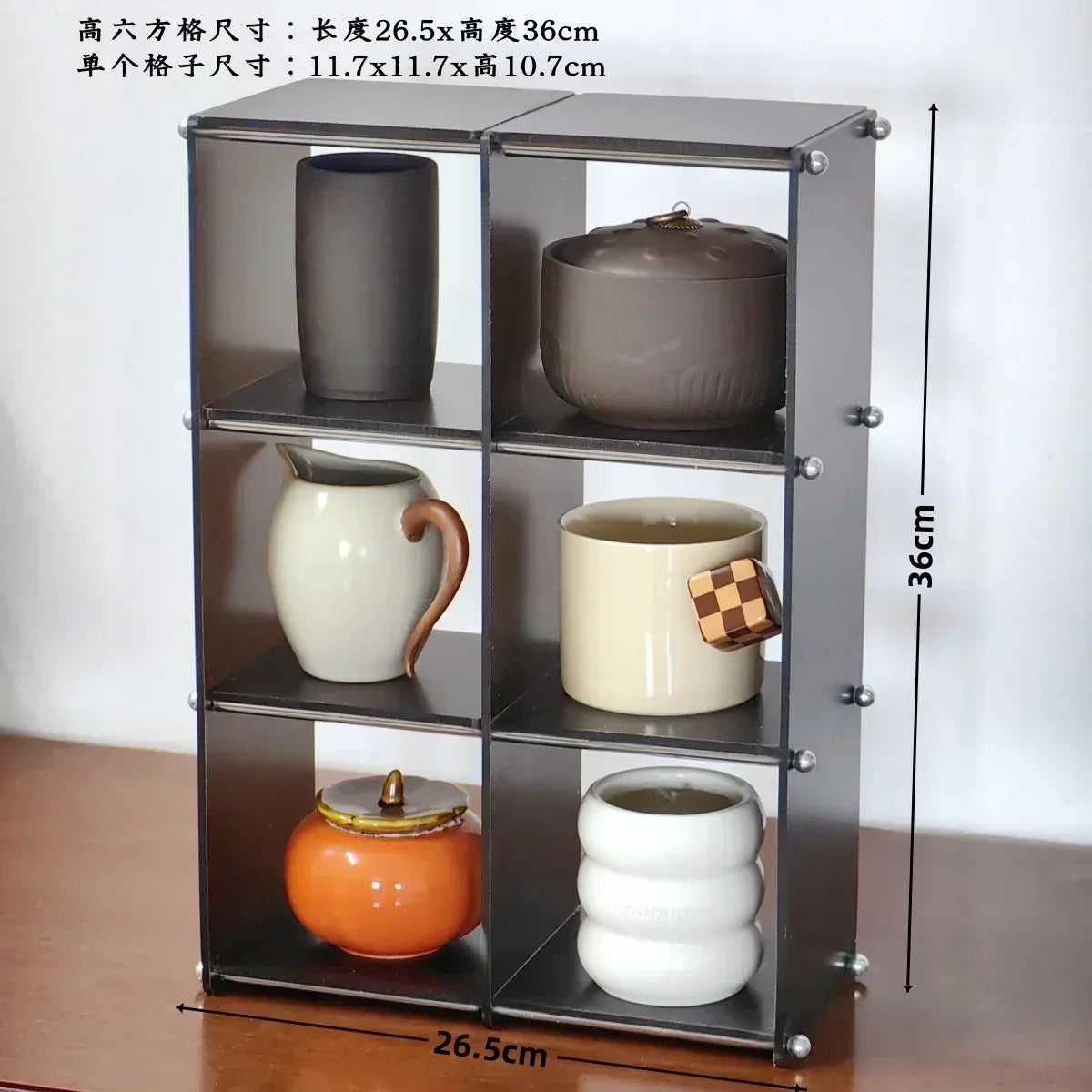 Acrylic Tea Set Storage Rack for Kitchen Countertops