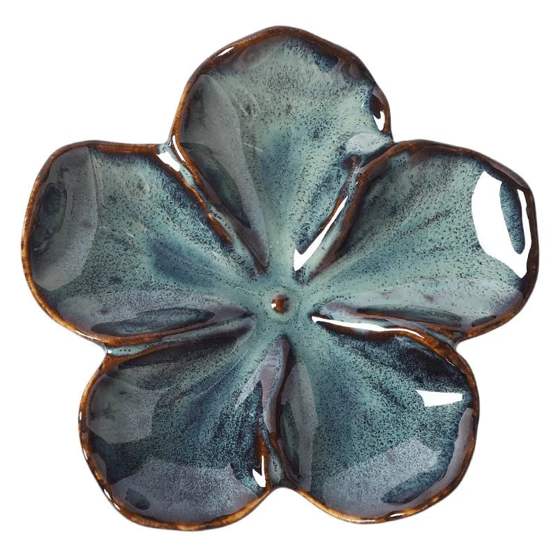 Vintage Flower Shaped Ceramic Dipping Sauce Dish