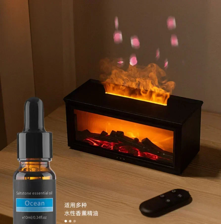 Flame and Mist Humidifier Essential Oil Diffuser