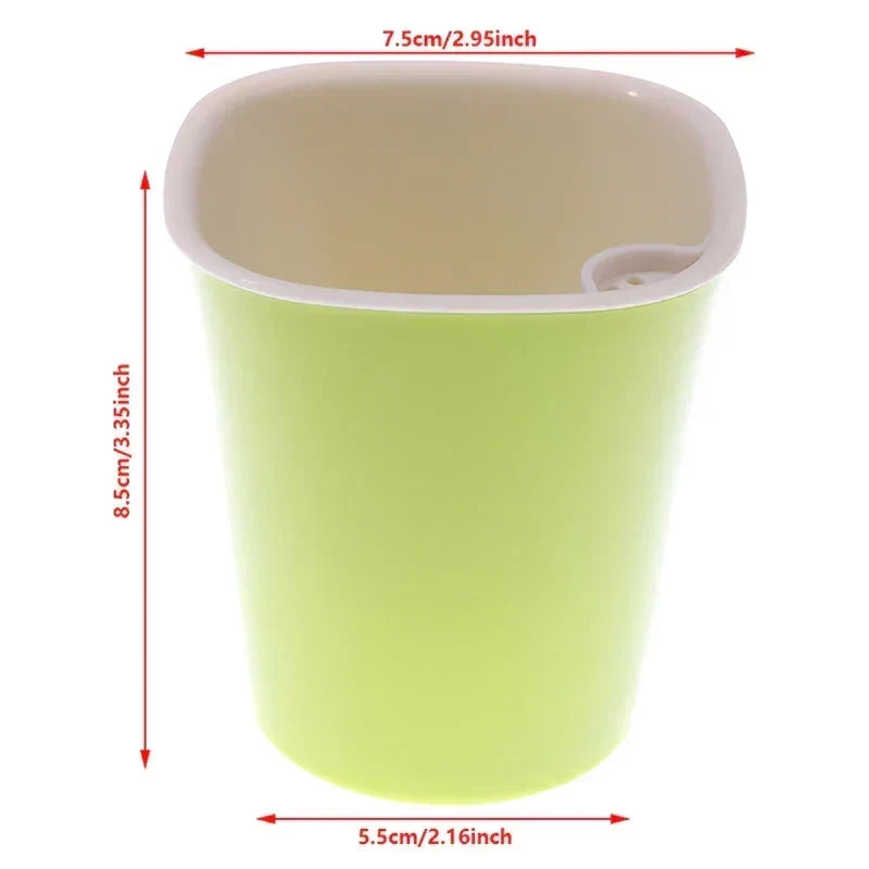 Self Watering Plastic Flower Pot in White