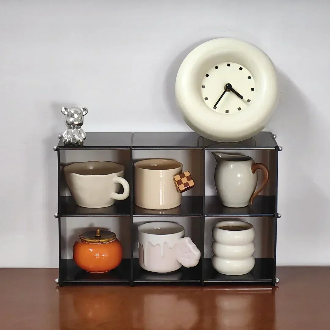 Acrylic Tea Set Storage Rack for Kitchen Countertops