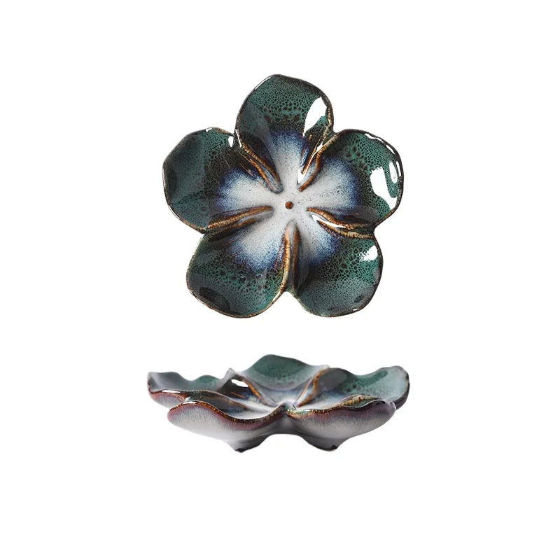 Vintage Flower Shaped Ceramic Dipping Sauce Dish