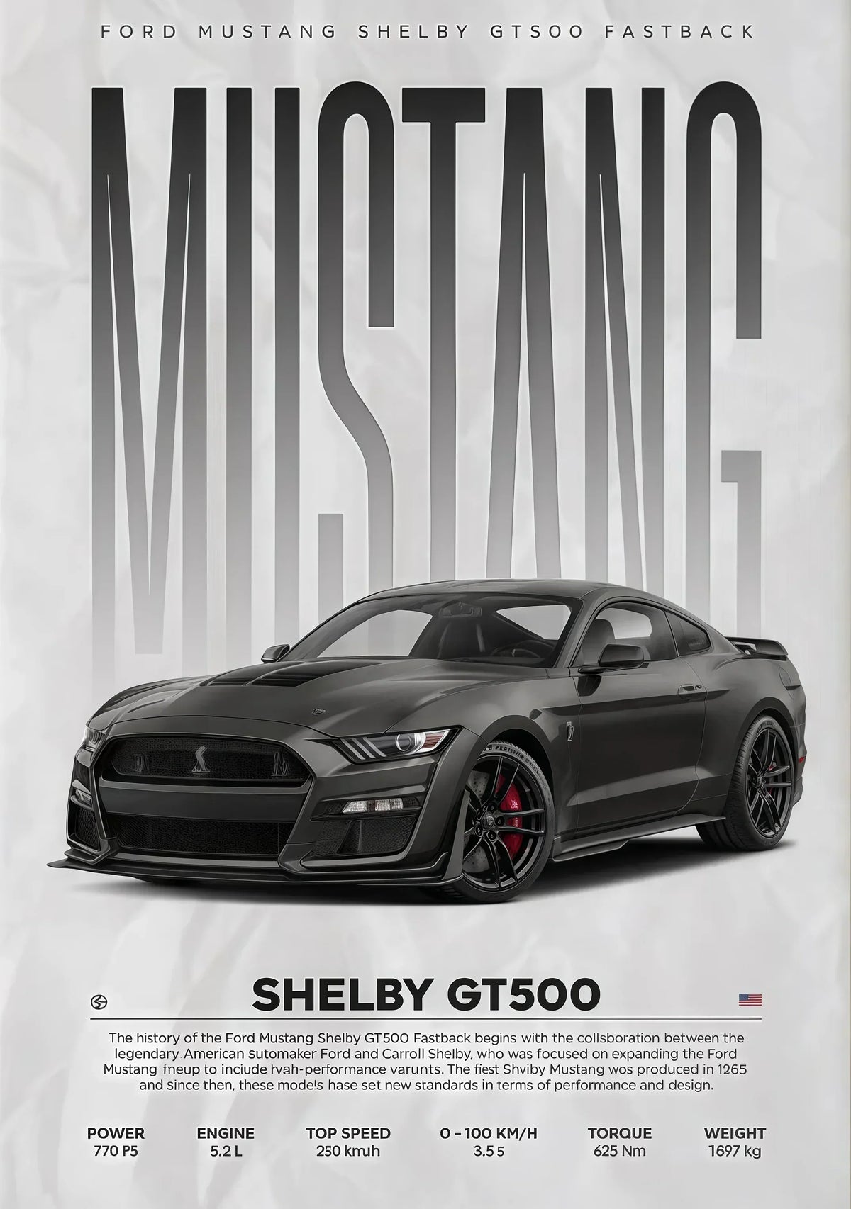 W16 750S Canvas Painting Sports Car Wall Art