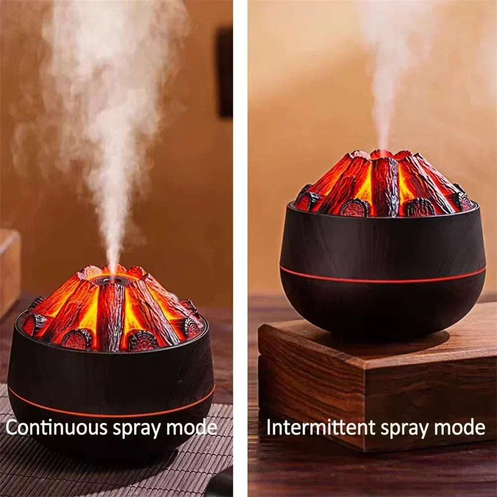 Charcoal Flame Essential Oil Diffuser 300ml Humidifier