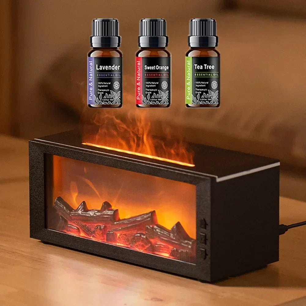 Flame and Mist Humidifier Essential Oil Diffuser