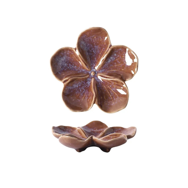 Vintage Flower Shaped Ceramic Dipping Sauce Dish