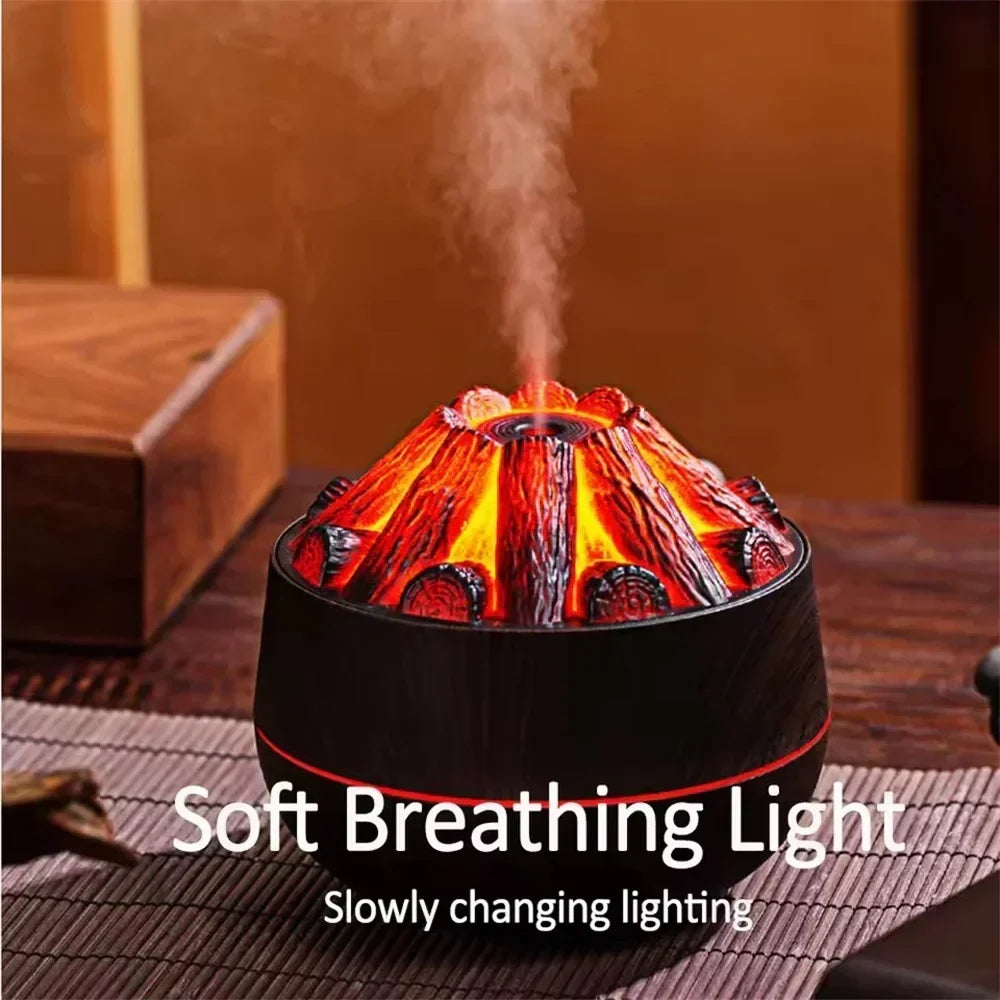 Charcoal Flame Essential Oil Diffuser 300ml Humidifier