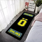 VIKAMA Motorbike Floor Mats Waterproof Polyester Rugs