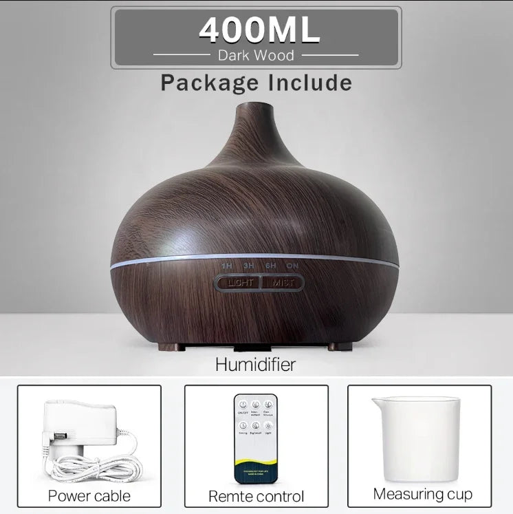 Wood Grain Aromatherapy Essential Oil Diffuser
