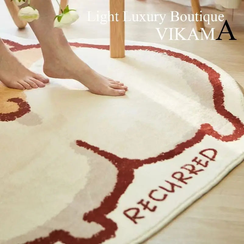 Cartoon Corgi Bathroom Mat Soft Polyester Rug