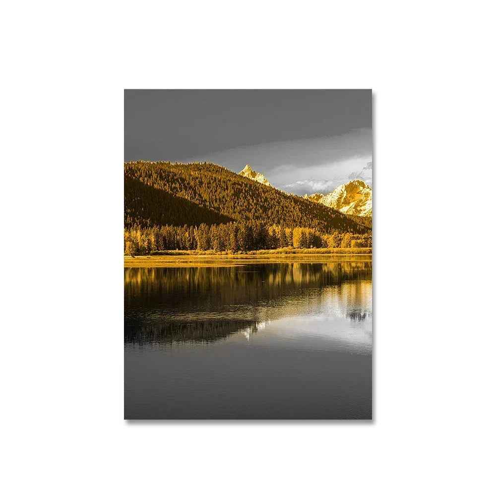 Frameless Canvas Paintings Sunset Sea Beach Art