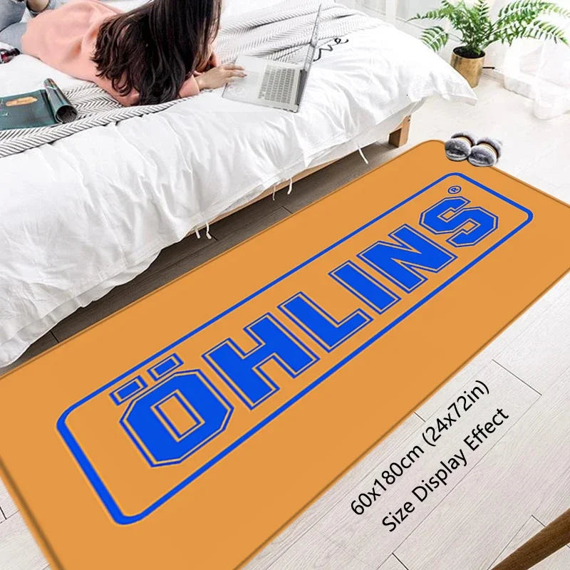 VIKAMA Motorbike Floor Mats Waterproof Polyester Rugs