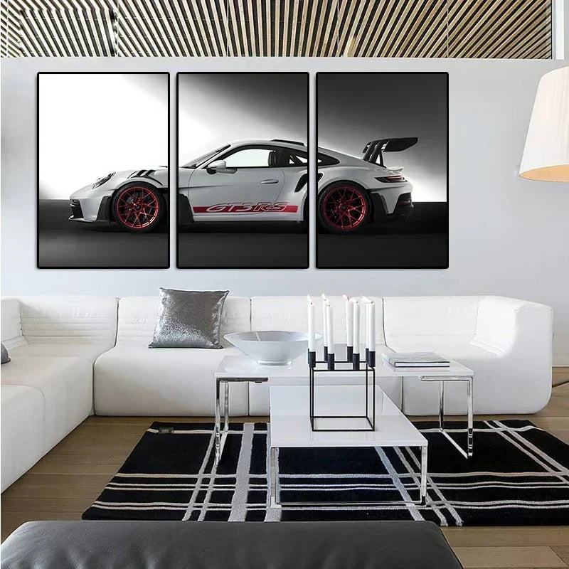 Vintage Industrial Car Series Canvas Art Poster Set