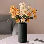Striped Plastic Bud Vase for Flowers Decorative Display
