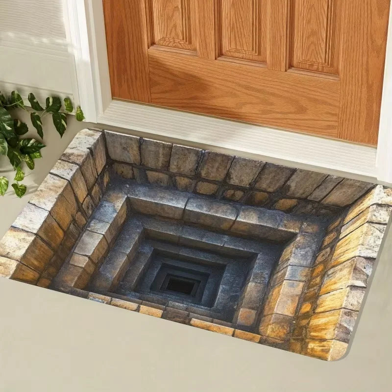 2D Optical Illusion Non-slip Doormat for Easy Cleaning