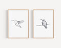 Retro Hummingbird Canvas Prints for Home Decor