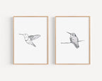 Retro Hummingbird Canvas Prints for Home Decor