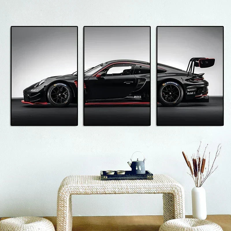 Vintage Industrial Car Series Canvas Art Poster Set