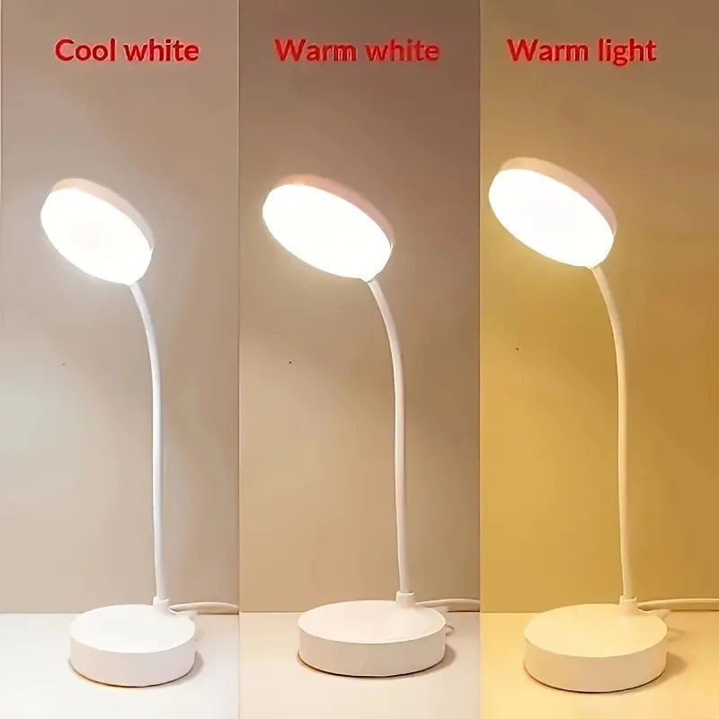 LED Desk Lamp with 3-Level Dimmer and USB Power